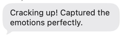 Boutique fitness client text message testimonial